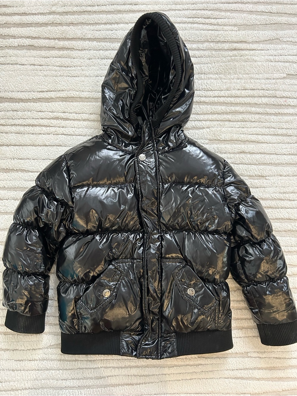 Black Hooded Puffer Jacket Like New